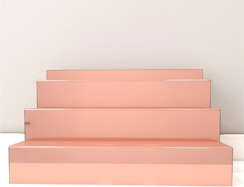 YMVV 12 IN Rose Gold Mirror Acrylic 3 Tier Display Riser Perfume Organizer, Perfume Cologne Organizer Holder, Pops Toy Figures, Clear Cupcake Riser, Dessert Shelf - Image 5